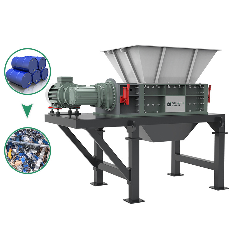 Double Shaft Shredder For E Waste Electronic Computer's Hard Drive Circuit Board Mobile Phone Cd Shredder