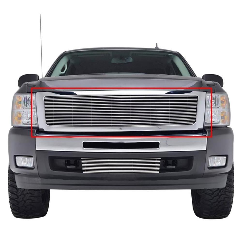 Fashionable Design 4X4 Pick up Parts Silver Chromed ABS Grille Front Aluminum Alloy Grill For Silverado 1500 2007-2013