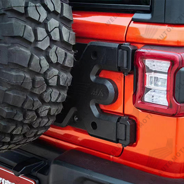 2023 Popular Factory Outlets 4*4 Off-Road Black Hinged Spare Tire Carrier For Jeep Wrangler JL//