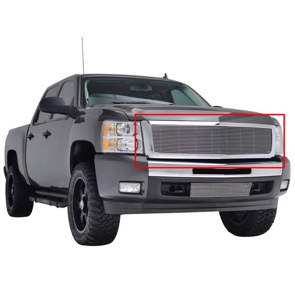 Fashionable Design 4X4 Pick up Parts Silver Chromed ABS Grille Front Aluminum Alloy Grill For Silverado 1500 2007-2013