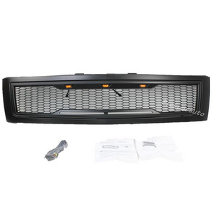 Hot Sale Off Road Parts ABS Grille With LED Replacement Paint Black Front Grill For Silverado 1500 2007-2013