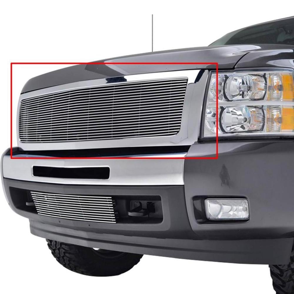 Fashionable Design 4X4 Pick up Parts Silver Chromed ABS Grille Front Aluminum Alloy Grill For Silverado 1500 2007-2013