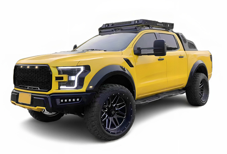 Newest Off-Road Parts Front Car Bumpers ABS Black Body kits For Ranger T6/T7/T8 Upgrade To F150 Raptor