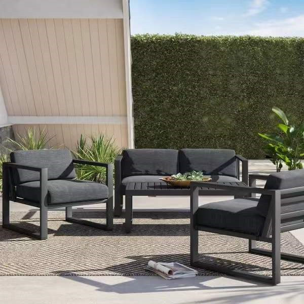 Wholesale price Luxury hotel Outdoor furniture waterproof Aluminum outdoor patio metal garden sofa