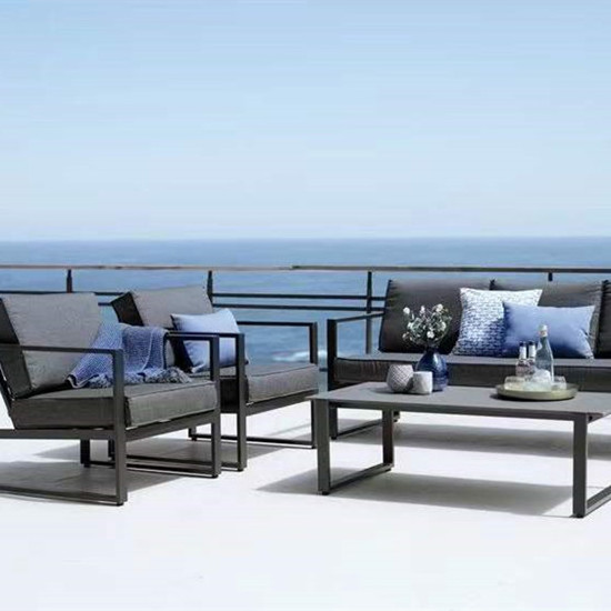 Wholesale price Luxury hotel Outdoor furniture waterproof Aluminum outdoor patio metal garden sofa