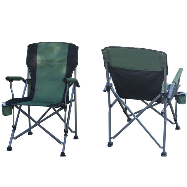 Durable Camping Beach Chair Oversized Padded Lawn Chairs Folding Arm Chair with  Bag