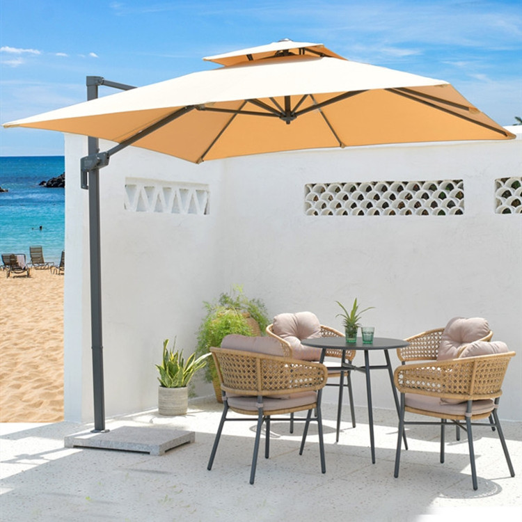 heavy duty garden Big square parasol beach outdoor umbrellas