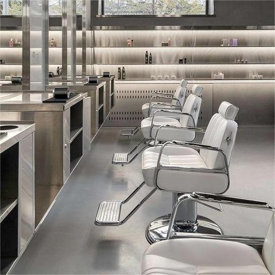 Modern High Quality Luxury Leather Black Beauty Hair Portable Barber Shop Metal Salon Barber Chair