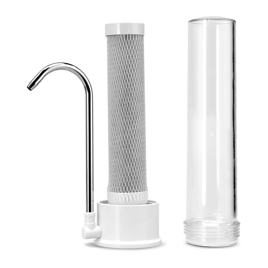 Best price countertop activated carbon filter water purifier kitchen tap faucet water filter purified