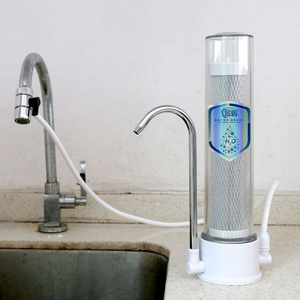 Best price countertop activated carbon filter water purifier kitchen tap faucet water filter purified