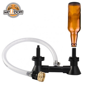 Double Blast Bottle Carboy Washer Wine Rinser Homebrew Beer & Wine Cleaning Equipment Cleaner With Kitchen Faucet Adapter Bar