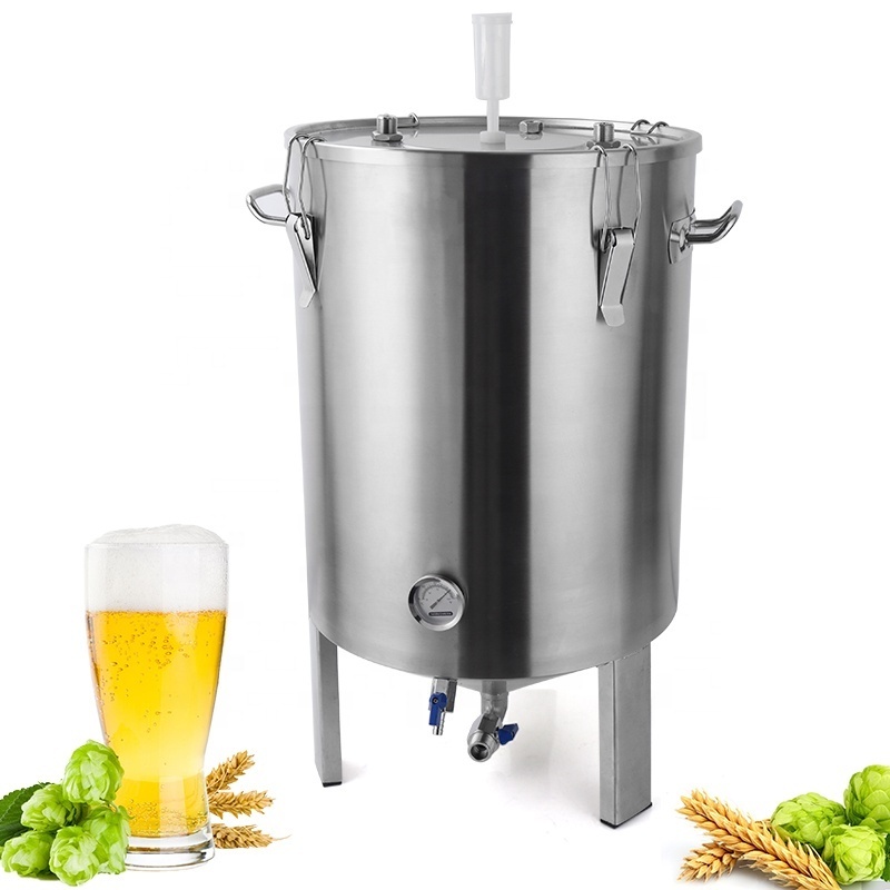 Stainless Steel 304 Conical Fermentor 30L/60L Tank Guten Beer Mash Tun Fermenter with Chiller for home brewing