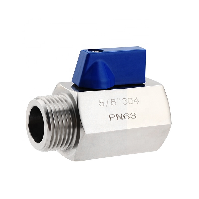 Mini Ball Valve 5/8'' Threaded Compact Pressure Ball Valve Back Flow Prevention Control Valve for Homebrew Keg Coupler