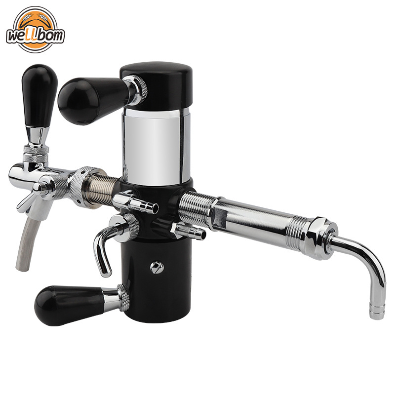 Bar Accessory Plastic Bottle Filler De-foaming Beer Tap with Chrome Adjustable Beer Tap Faucet