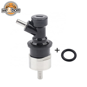 Stainless Steel Carbonator Carbonation  & Liquid Ball Lock Disconnects-1/4"Barb for Soft Drink PET Bottles Homebrew Soda