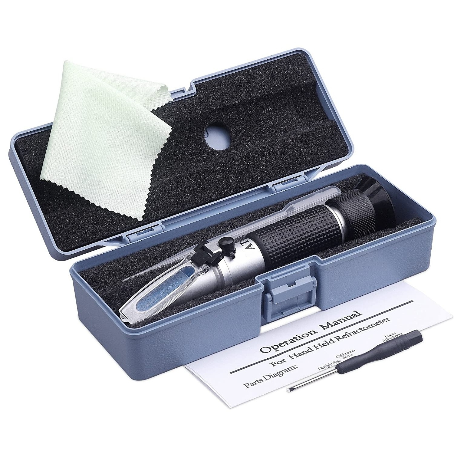 Dual Scale-Specific Gravity 1.000-1.130 and Brix 0-32% Digital Handheld Brix Refractometer with ATC for Beer Wine Brewing