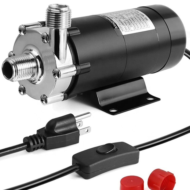 Stainless Steel Homebrew Magnetic Drive Pump High Temp Brewing Wort Transfer Pump 15RM with 1/2