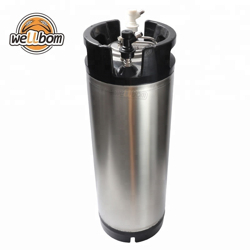 Stainless Steel Used 5 Gallon 19L Cornelius Keg Ball Lock Draft Wine Beer Keg Barrel with new lid