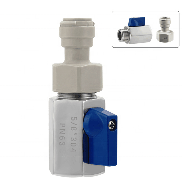 Mini Ball Valve 5/8'' Threaded Compact Pressure Ball Valve Back Flow Prevention Control Valve for Homebrew Keg Coupler