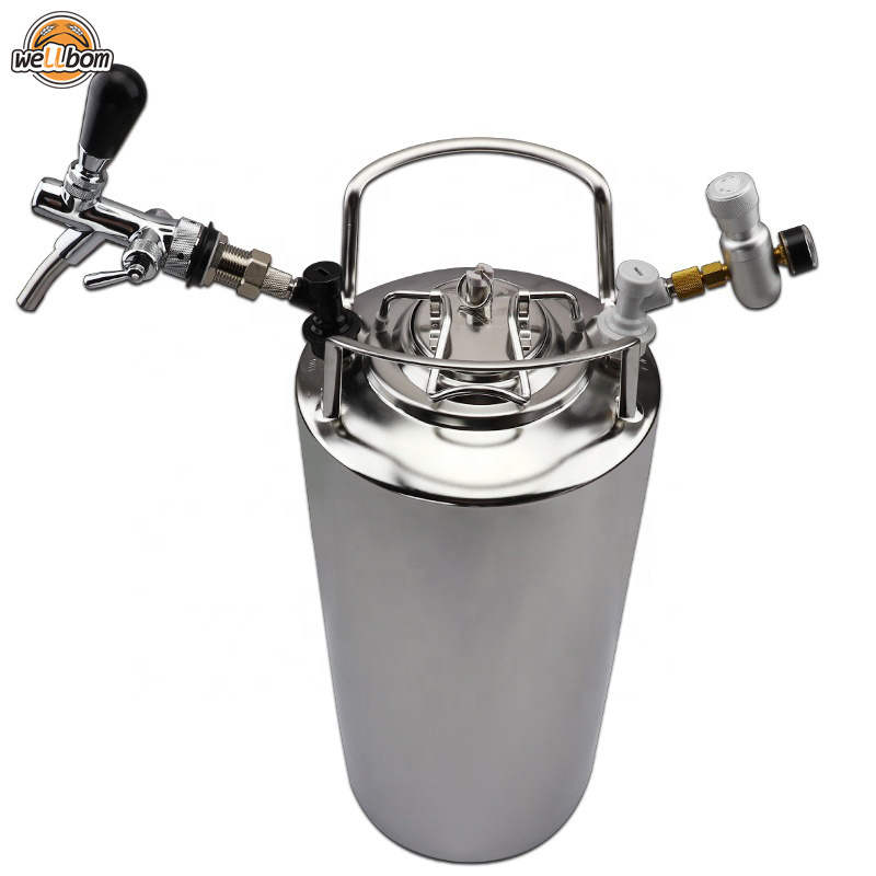 5 gallon 19L Stainless steel Ball Lock Barril Cornelius Cervez Homebrew Beer Keg With Metal Handles