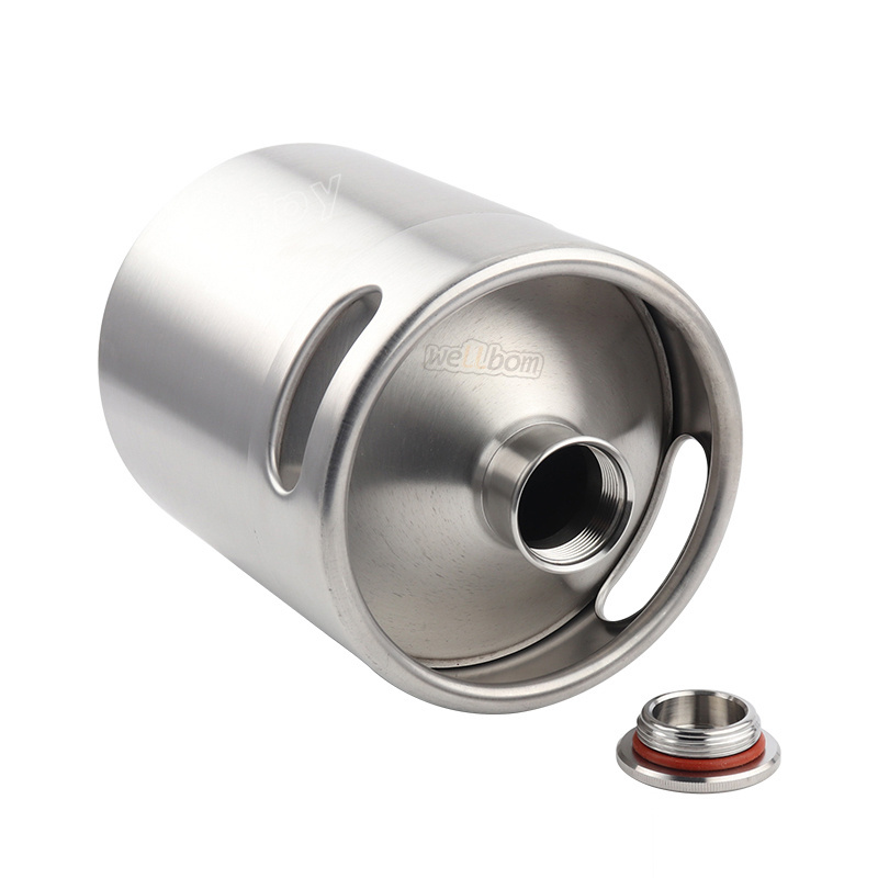 Food Grade 2L 3.6L 4L 5L 10L Stainless Steel 304 Slim Barril De Cerveza Beer Keg with Free LOGO Custom