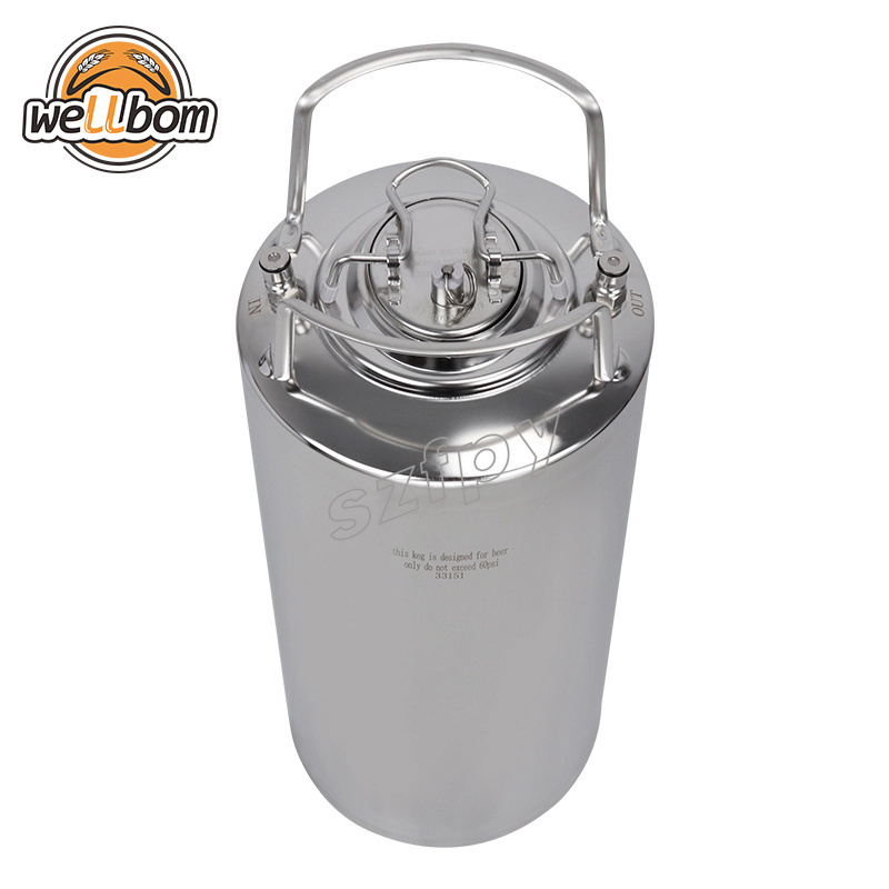 5 gallon 19L Stainless steel Ball Lock Barril Cornelius Cervez Homebrew Beer Keg With Metal Handles