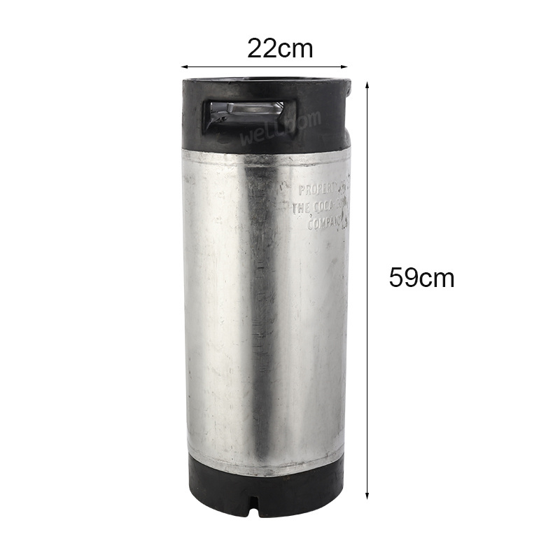 Stainless Steel Used 5 Gallon 19L Cornelius Keg Ball Lock Draft Wine Beer Keg Barrel with new lid