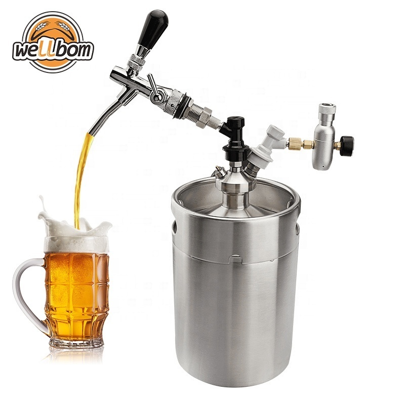 Bar Homebrew Growler 5L Beer Dispenser Mini Stainless Steel Cerveza Barril Keg