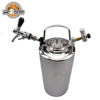 Home Brewing 19L 5Gallon Tank Stainless Steel Ball Lock Draft Barrel Cornelius Beer Keg