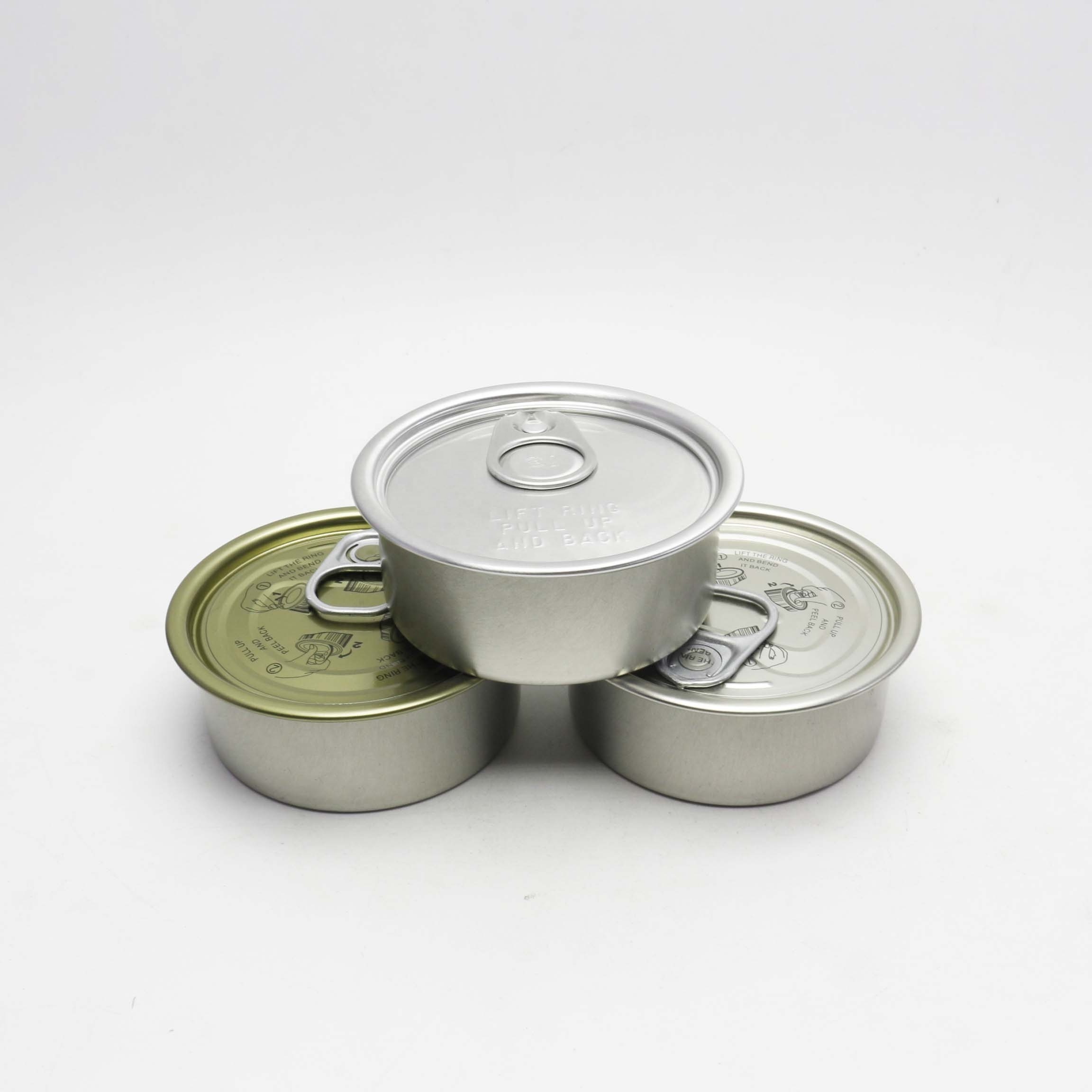 100ml empty tinplate tin can with easy open lid for food canning T-110N