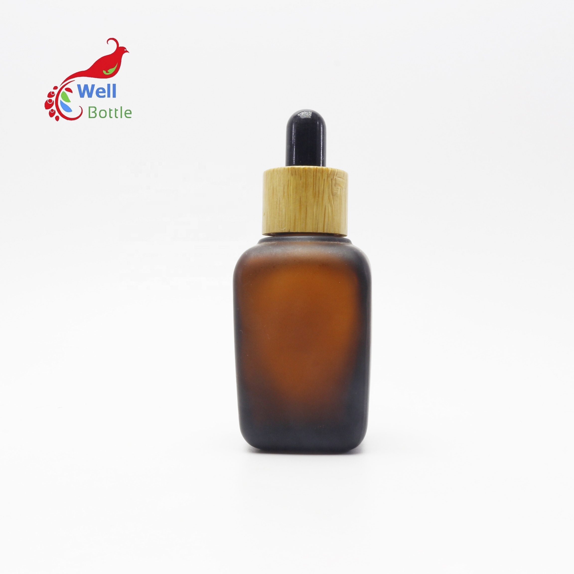 1oz square amber black glass spray bottle for perfume essential oil hair oil cosmetic bottle packaging GB-132B