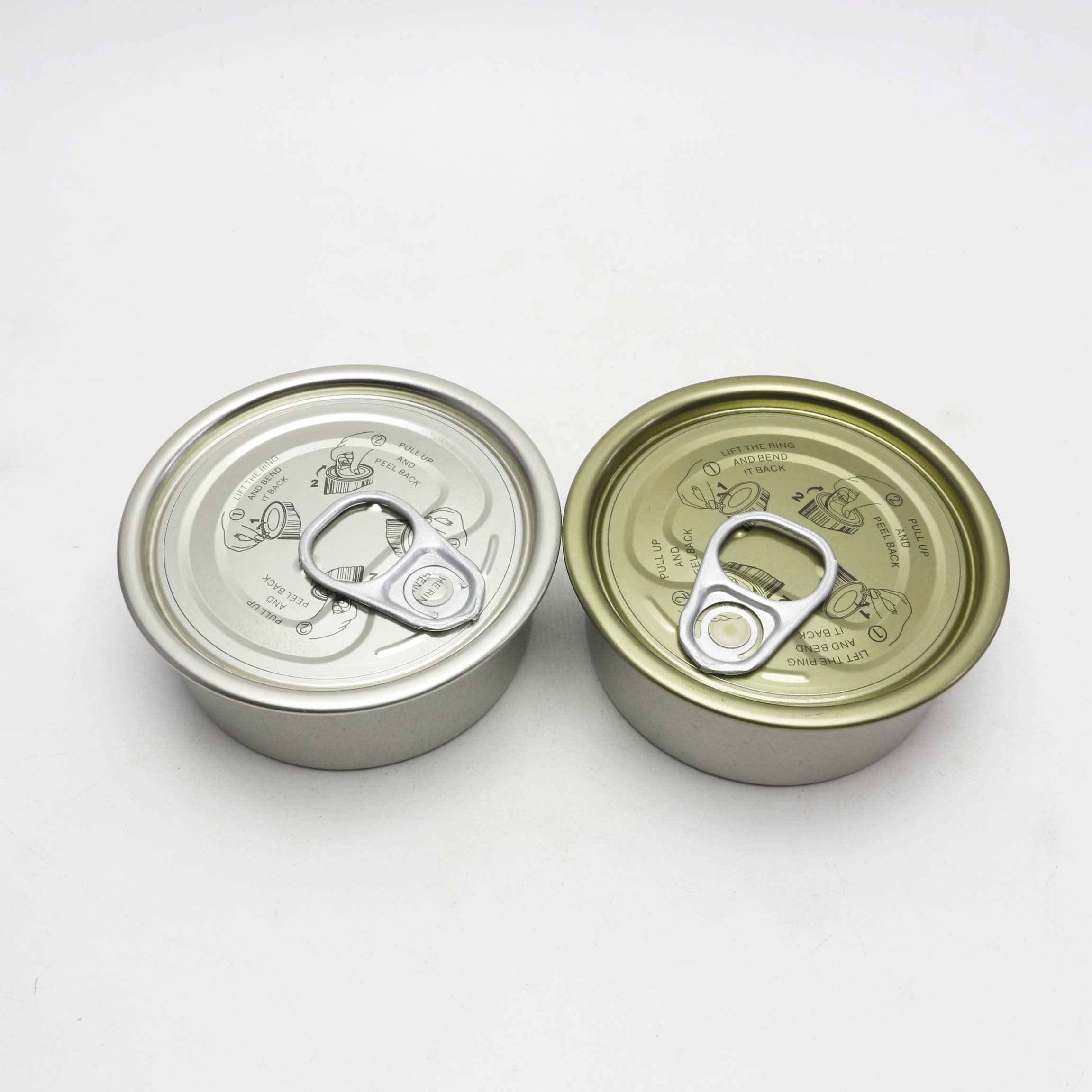 100ml empty tinplate tin can with easy open lid for food canning T-110N