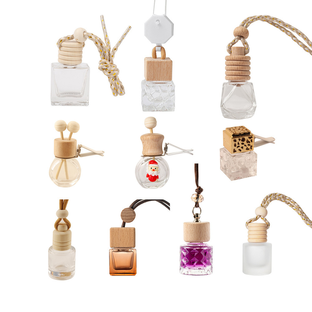 Wholesale 5ml 6ml 8ml 10ml car air freshener bottle diffuser car hanging car perfume bottle with wooden cap CPB-888S