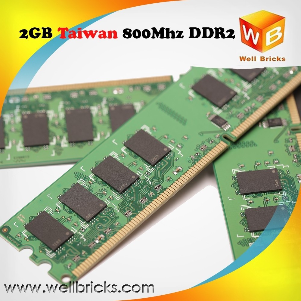 Taiwan Accepted paypal good warranty ram ddr2 2g 800mhz pc2-6400 memory