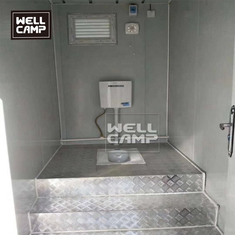 Wellcamp mobile public toilet portable camping toilet tent luxury container toilet design