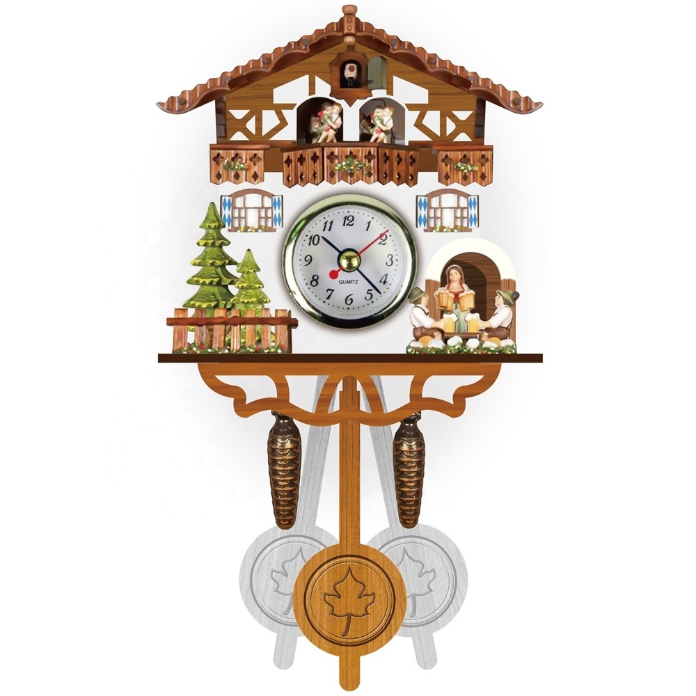 Customization Nordic Style Modern Cuckoo Clock with Bird Sound  For Home Decor Unique Gift Cuckoo Wall Clock