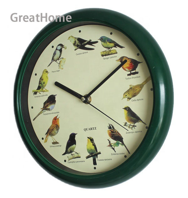 10 inch Singing Bird Wall Clock bird sound clock