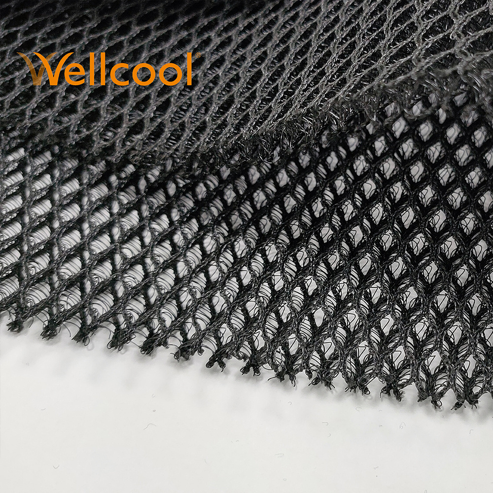 Cheap big hexagon keep air flow 3d air spacer mesh fabric for underlay of camping, mobile life, caravan, campingbus, RV, cabin