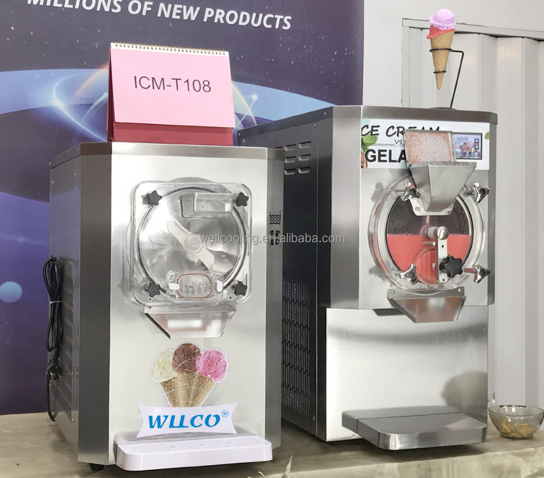 Commercial Tabletop One Touch Dispensing Sorbet Making Batch Freezer Gelato Machine