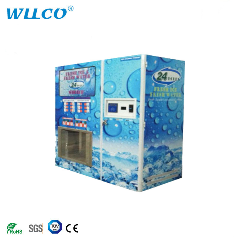 Coin Operated Ic Card Operation Manufacturer Direct Sale Ice Cube Vending Machine With Automatic Bagging