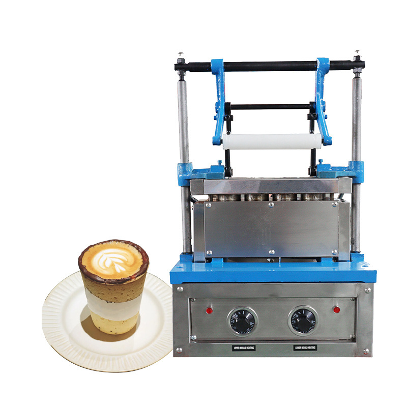 Customized Semi Automatic Chocolate Coating Cone Edible Coffee Cup Making Machine