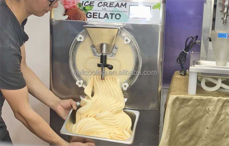 Full Automatic Vertical One Touch Dispensing Gelato Machine Hard Ice Cream Machine