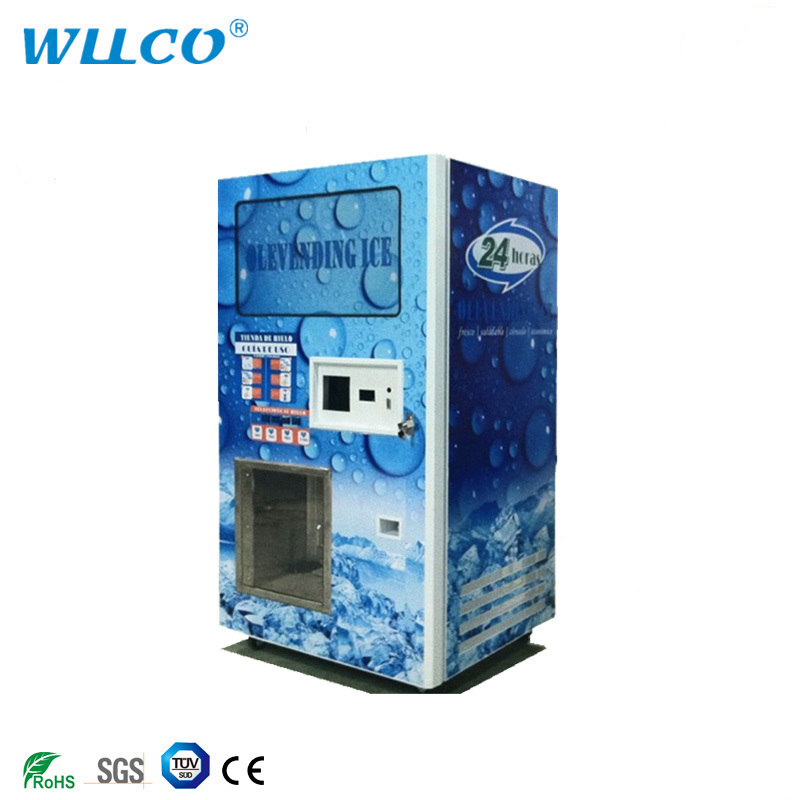 Coin Operated Ic Card Operation Manufacturer Direct Sale Ice Cube Vending Machine With Automatic Bagging