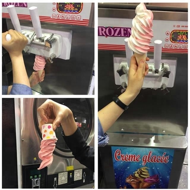 Frozen Yogurt Machine Manufacturer Hot Selling CE Certified Commercial Soft Three Flavors Ice Cream Machine