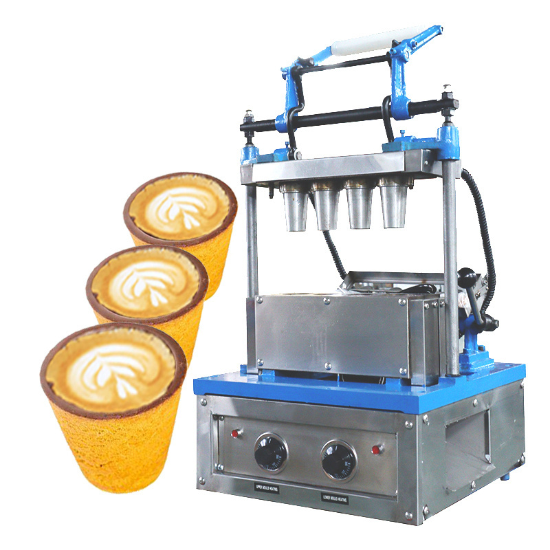 Customized Semi Automatic Chocolate Coating Cone Edible Coffee Cup Making Machine