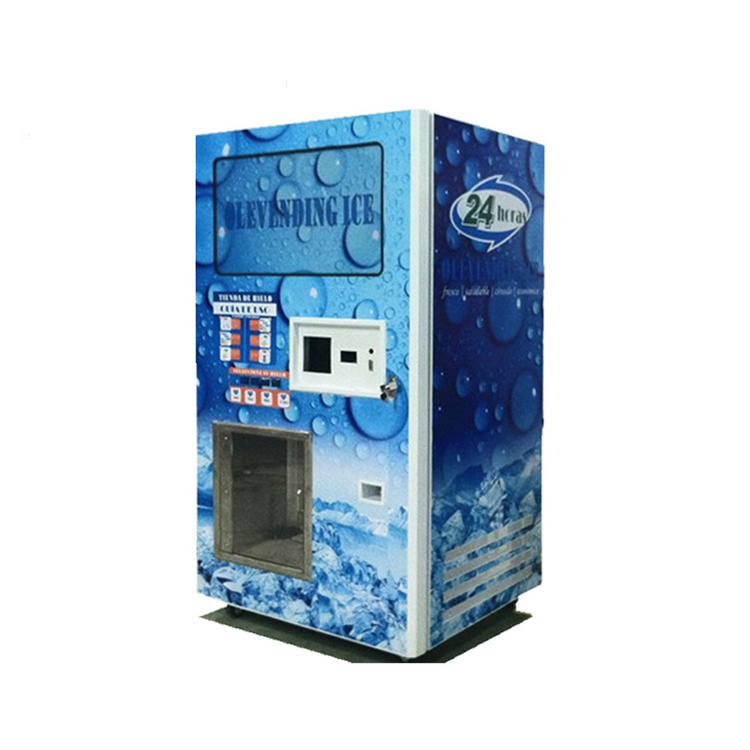 Coin Operated Ic Card Operation Manufacturer Direct Sale Ice Cube Vending Machine With Automatic Bagging