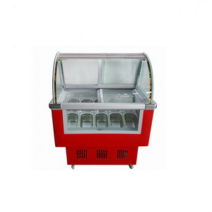 New Design Professinal Energy Efficient Table Top Curved Glass Display Freezer