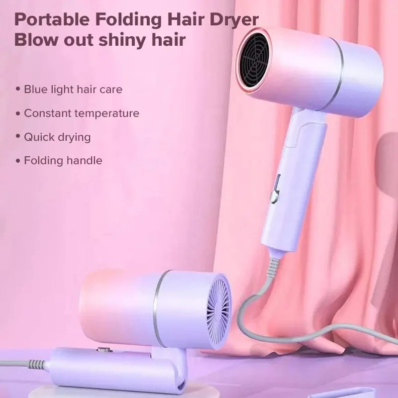 Electric Hair Dryer Foldable Handle Smooth Hot Cold Wind Mini Hair Dryer for Home Appliance Use Personal Care Styling Tools