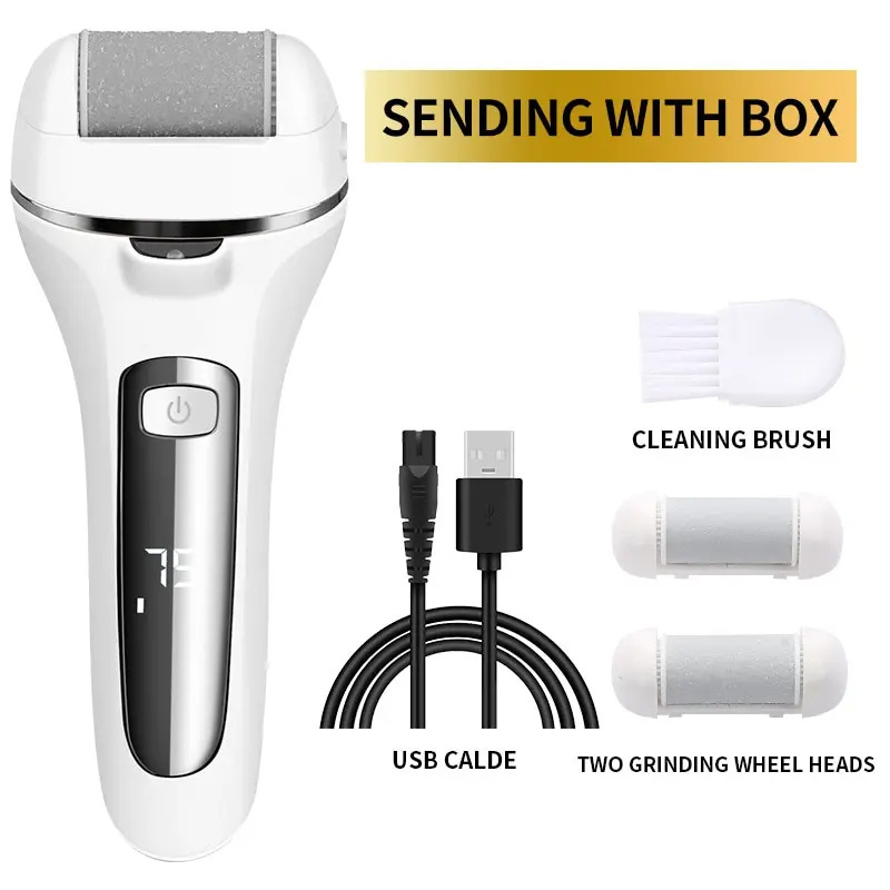 Rechargeable Electric Foot Rasp Electric Pedicure Foot Sander Waterproof 2 Speeds to Eliminate Feet Dead Skin and Calluses