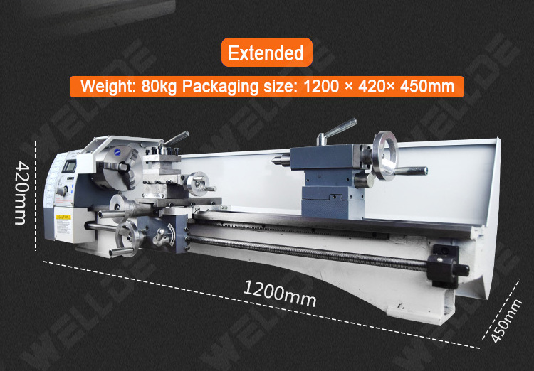 high-accuracy 800mm 210 Double Chuck Mini Manual Metal Lathe Machine Pool Cue Repairing Lathe With 900w Brushless Motor